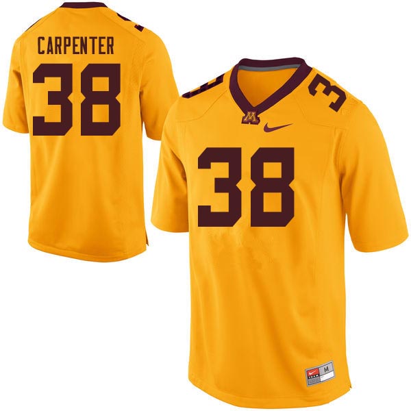 Men #38 Emmit Carpenter Minnesota Golden Gophers College Football Jerseys Sale-Gold - Click Image to Close